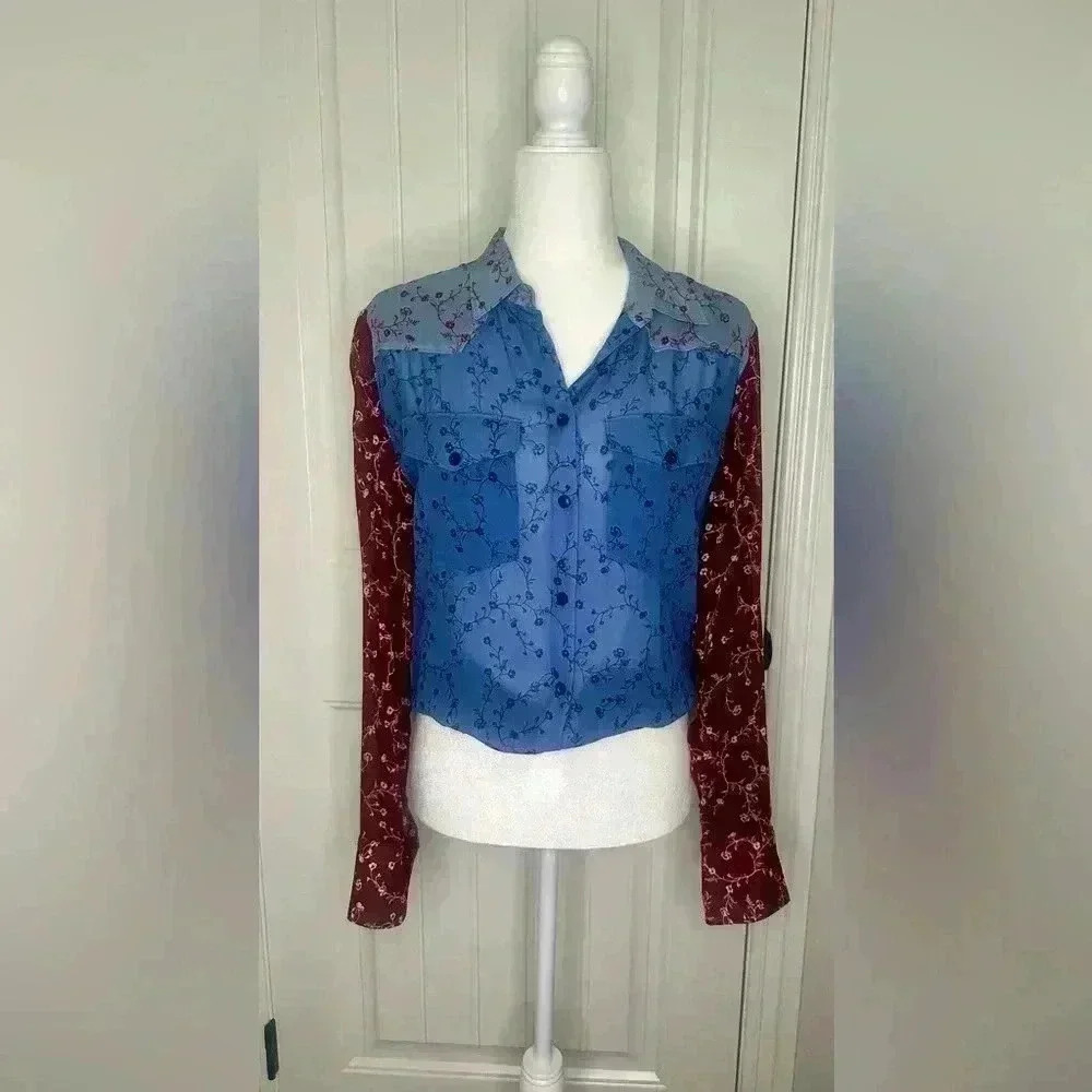 Rag & Bone Patchwork Shirt, Size: Medium - image 5